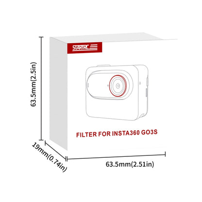 For Insta360 GO 3S STARTRC MCUV Camera Lens Filter (Black Red)