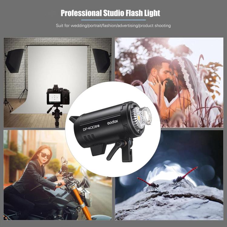 Godox DP400III-V Studio Flash Photo Light 400Ws 2.4G Wireless X System Bowens Mount Light (AU Plug)