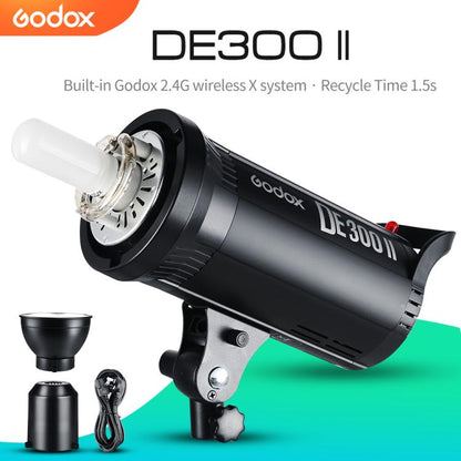 Godox DE300II 300Ws Flash de Studio Lumière Stroboscopique Tête de Lampe Monture Bowens Speedlight (Prise EU)
