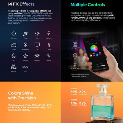 Godox SL300R RGB LED Video Light 310W CRI/TLCI 97+ COB Monolight Bowens Mount Studio Photo Light (AU Plug)