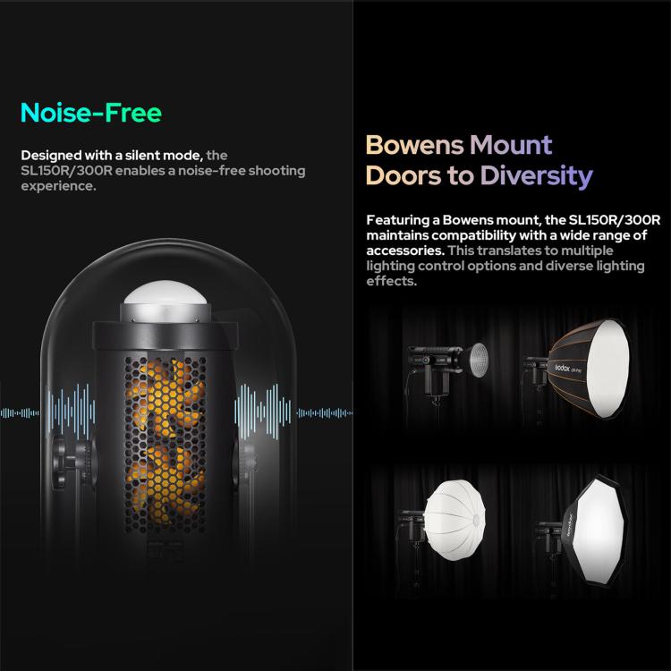 Godox SL150R RGB LED Video Light 165W CRI/TLCI 97+ COB Monolight Bowens Mount Studio Photo Light (UK Plug)