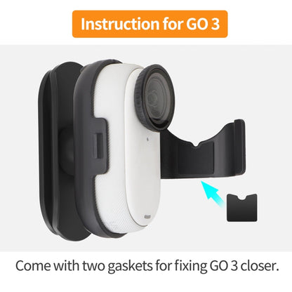 Pour Insta360 GO3 / GO 3S Pince de fixation Sunnylife pour casquette de baseball Support à dégagement rapide pour caméra POV Vlog (Noir)