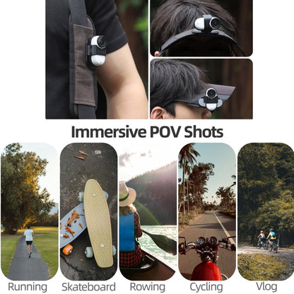 Pour Insta360 GO3 / GO 3S Pince de fixation Sunnylife pour casquette de baseball Support à dégagement rapide pour caméra POV Vlog (Noir)