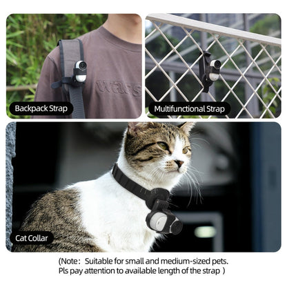 For Insta360 GO 3S / GO 3 Sunnylife Camera Strap Magnetic Mount Drone Mount Silicone Wristband Backpack Stripe (Black)