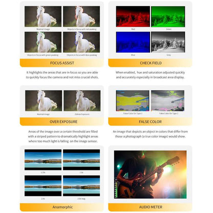 FEELWORLD T51 PLUS-H Triple 5.5 inch 2RU Rackmount Monitor Full HD 4K HDMI SDI AV Monitor (UK Plug)