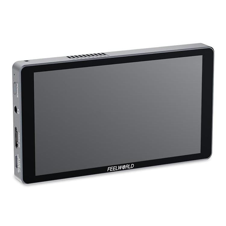 FEELWORLD P6XL 6.0 inch Aluminium Built-in Battery DSLR Camera Field Monitor Touch Screen 4K HDMI High Brightness 1200nit Monitor (Black)