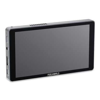 FEELWORLD P6XL 6.0 inch Aluminium Built-in Battery DSLR Camera Field Monitor Touch Screen 4K HDMI High Brightness 1200nit Monitor (Black)