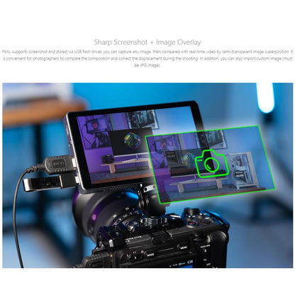 FEELWORLD P6XL 6.0 inch Aluminium Built-in Battery DSLR Camera Field Monitor Touch Screen 4K HDMI High Brightness 1200nit Monitor (Black)