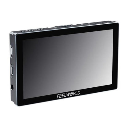 FEELWORLD P6X 5.5 inch Aluminium DSLR Camera Field Monitor Touch Screen 4K HDMI High Brightness 1000nit Monitor (Black)