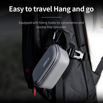 For Insta360 X5 / X4 STARTRC Camera Carry Case with Carabiner & Strap (Grey)