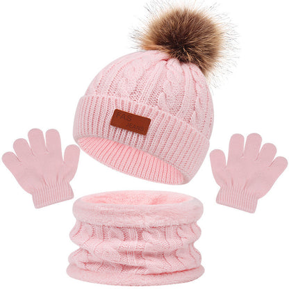 Baby Hat, Gloves, and Scarf Set Acrylic Fiber, One Size