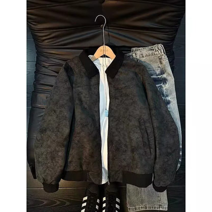 Men's PU Leather Jacket, Casual Biker Motorcycle Stand Collar Coat