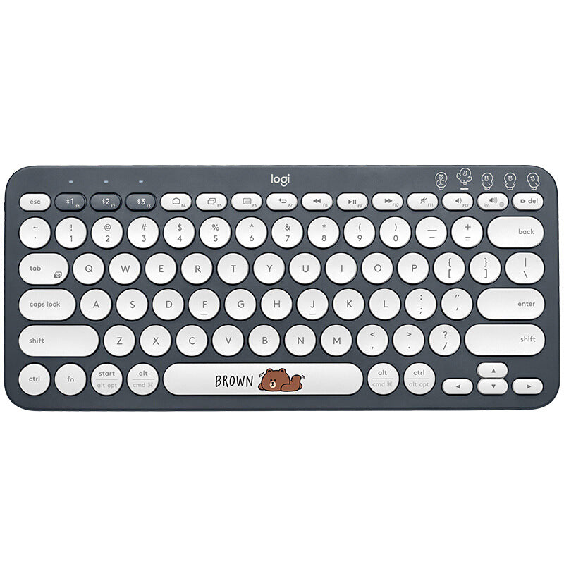 Logitech K380 Mini Bluetooth Wireless Keyboard Tablet Phone Pebble2+K390 Set