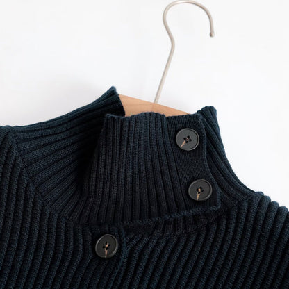 Chic High-Neck Knit Cardigan Top for Women