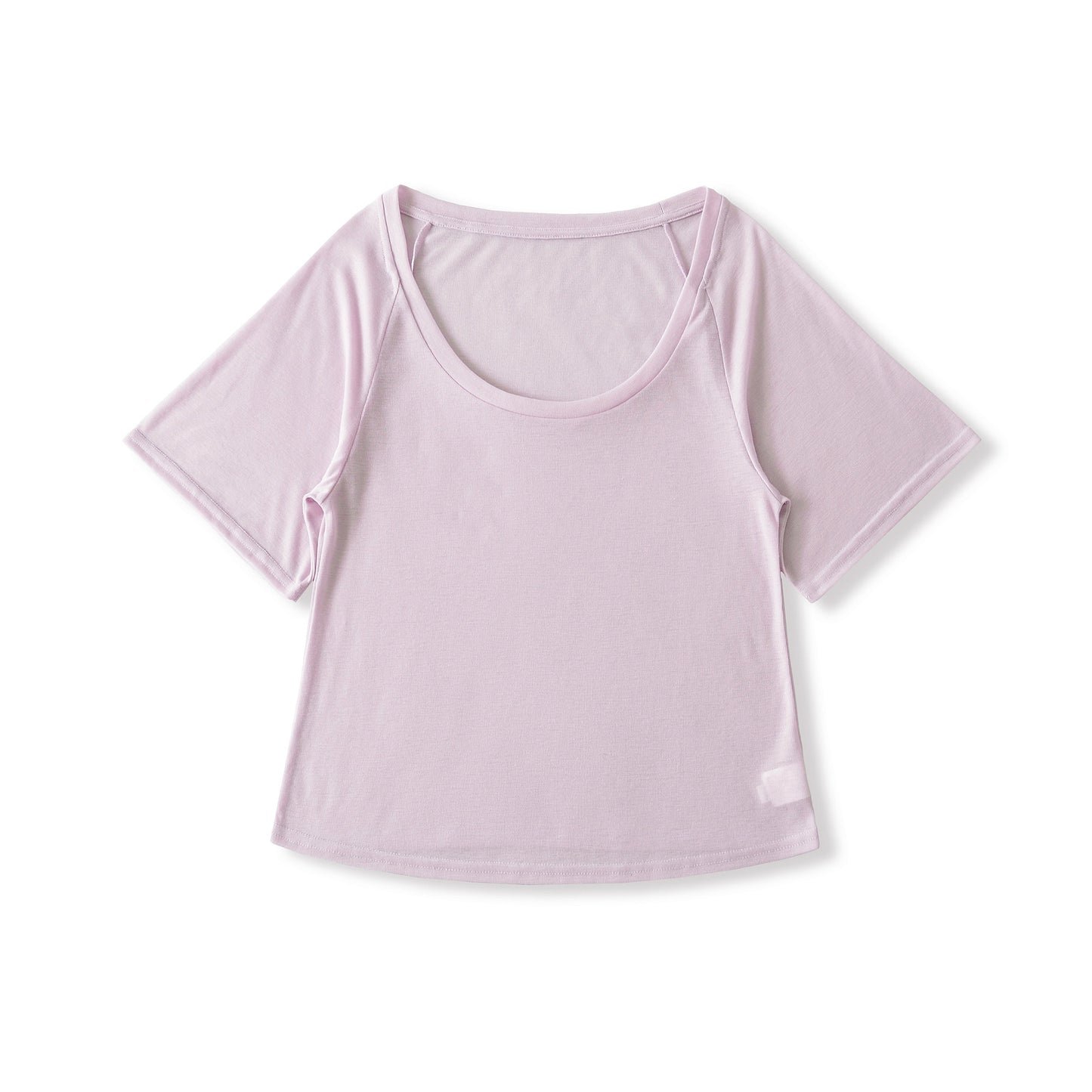 U-neck Mid-sleeve Loose T-shirt