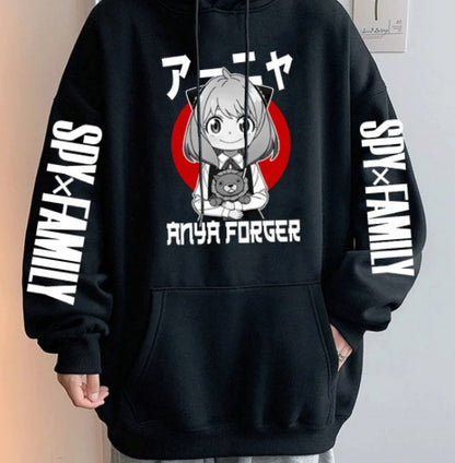 Anya Red Moon Hoodie Loose Sweatshirt Spy Family