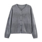 Women's Hollow Mesh Knit Cardigan Lightweight