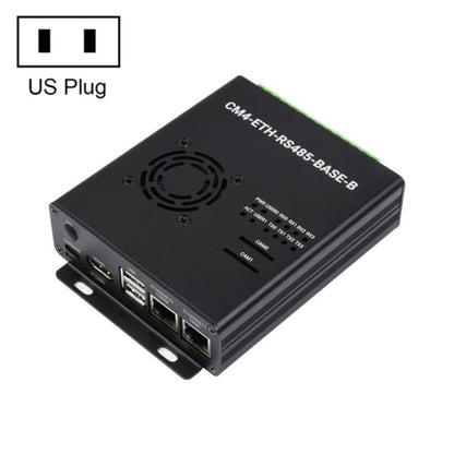 Mini-ordinateur double ETH Waveshare pour Raspberry Pi CM4, Ethernet Gigabit, 4 canaux RS485 isolés (prise US)
