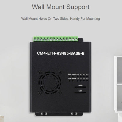 Mini-ordinateur double ETH Waveshare pour Raspberry Pi CM4, Ethernet Gigabit, 4 canaux RS485 isolés (prise US)