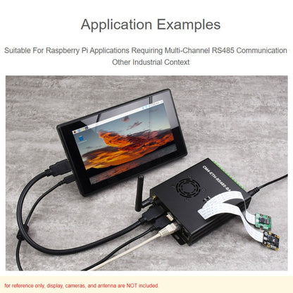 Mini-ordinateur double ETH Waveshare pour Raspberry Pi CM4, Ethernet Gigabit, 4 canaux RS485 isolés (prise US)