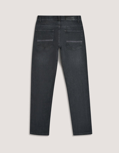 Jean classique en denim gris foncé