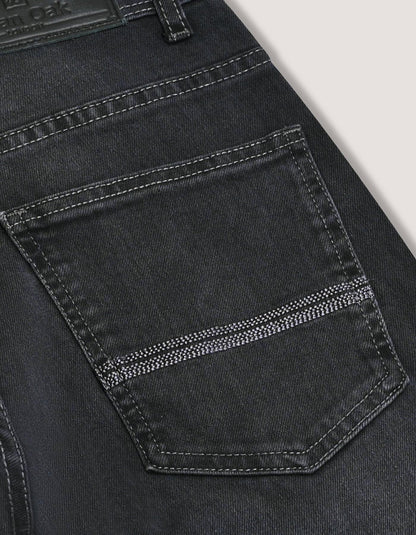 Jean classique en denim gris foncé