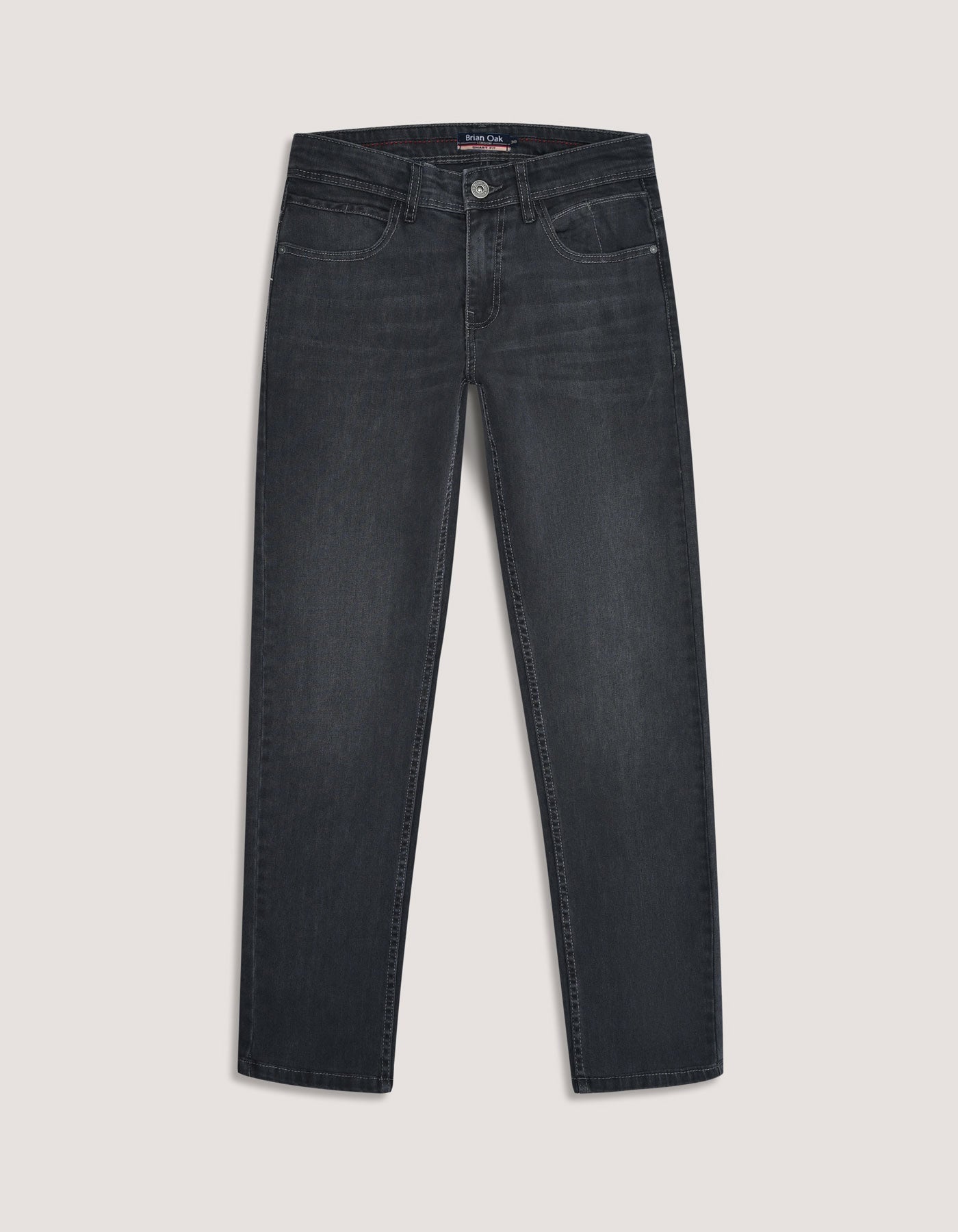 Jean classique en denim gris foncé