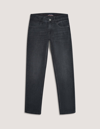 Jean classique en denim gris foncé