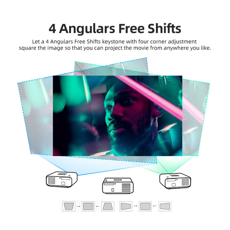 AUN U001 4K 18000 Lumens Portable Home Theater LED HD Digital Projector (UK Plug)