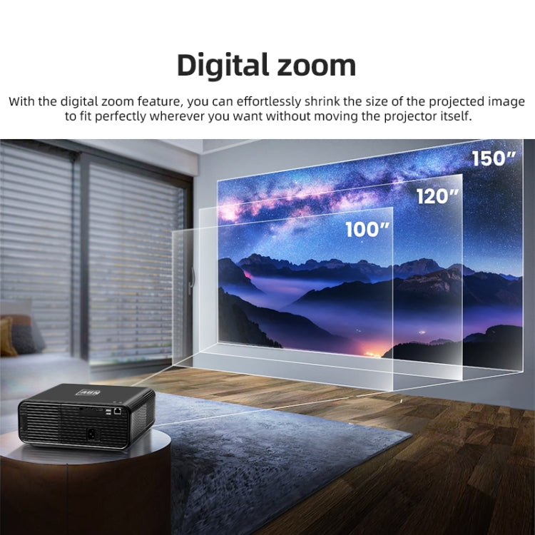 AUN U001 4K 18000 Lumens Portable Home Theater LED HD Digital Projector (AU Plug)