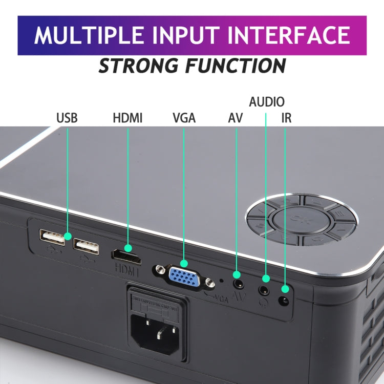 Wejoy L5 Home Theater Adjustable Optical Keystone Full HD 1080P LED LCD Video Projector with Remote Control (AU Plug)