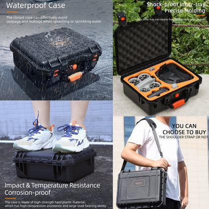 For DJI Neo Sunnylife Safety Carrying Case Large Capacity Waterproof Shock-proof Hard Travel Case (Black)