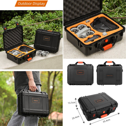For DJI Neo Sunnylife Safety Carrying Case Large Capacity Waterproof Shock-proof Hard Travel Case (Black)