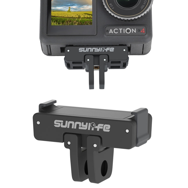 Sunnylife AD691 Magnetic Adapter Mount for DJI Osmo 360 / Action 2 / Osmo Action 3 / 4 (Black)