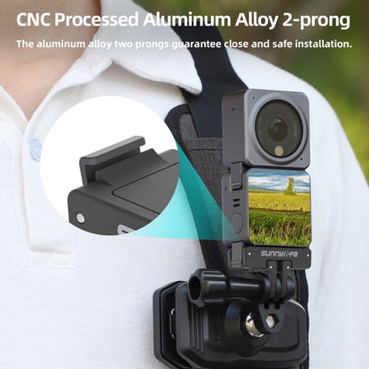 Sunnylife AD691 Magnetic Adapter Mount for DJI Osmo 360 / Action 2 / Osmo Action 3 / 4 (Black)