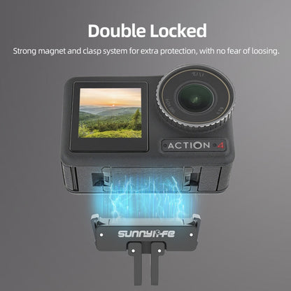 Sunnylife AD691 Magnetic Adapter Mount for DJI Osmo 360 / Action 2 / Osmo Action 3 / 4 (Black)