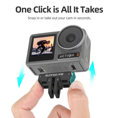 Sunnylife AD691 Magnetic Adapter Mount for DJI Osmo 360 / Action 2 / Osmo Action 3 / 4 (Black)