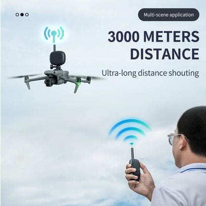 STARTRC Drone Megaphone Wireless Portable Speaker 3KM Control for DJI Mavic / Air / Mini Series (Black)