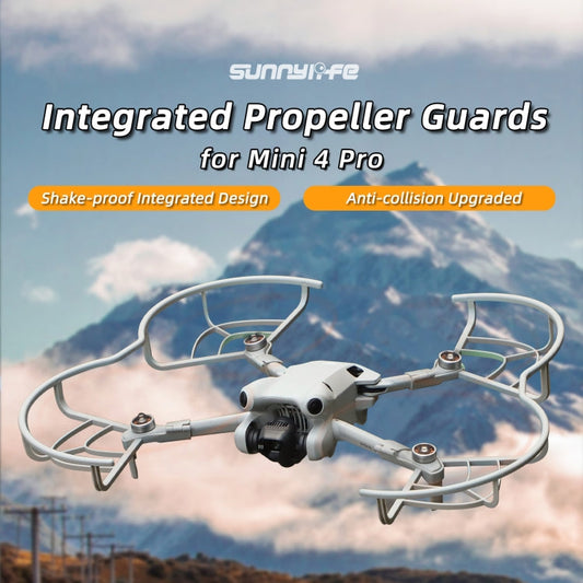 Pour DJI Mini 4 Pro Sunnylife N4P-KC712 Protection d'hélice de drone Bague anti-collision (Gris)