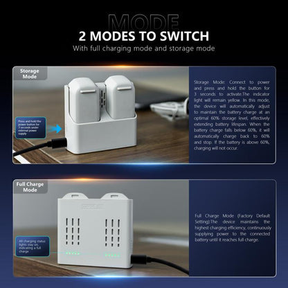 For DJI Neo Two-way Charging Butler Battery Charger Hub (Grey)