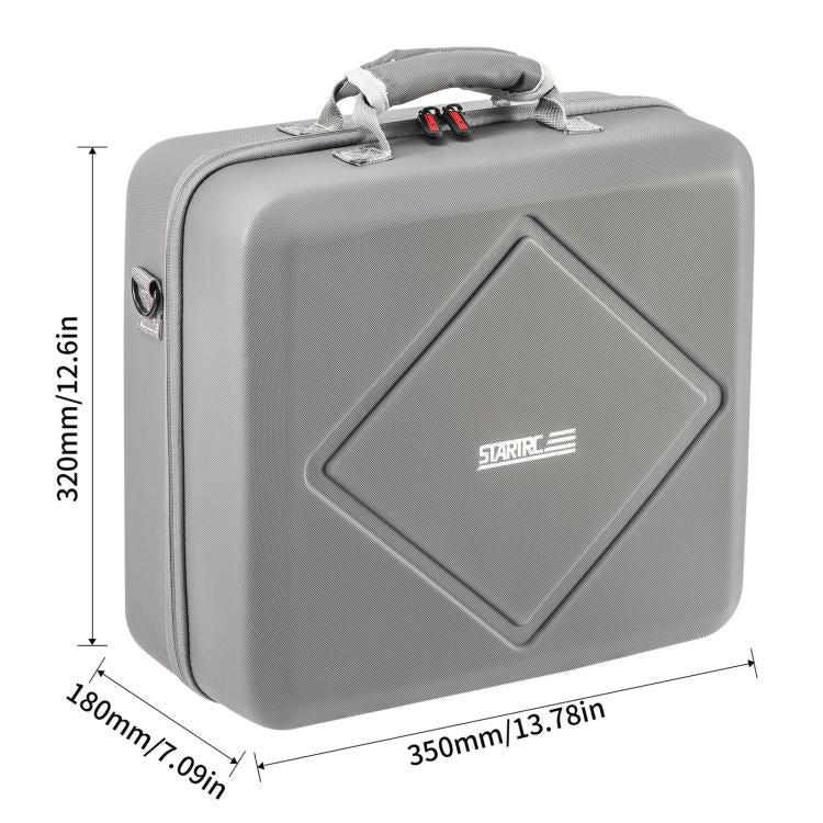 For DJI Air 3 / Air 3S / Mini 4 Pro STARTRC Dual-Drone Shoulder Storage Bag PU Handbag (Grey)