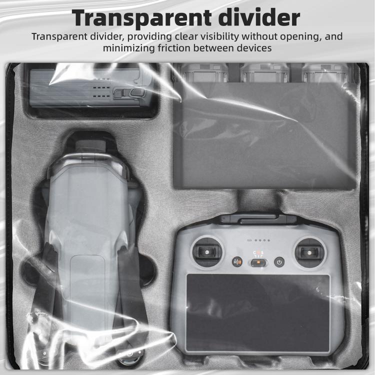 For DJI Air 3 / Air 3S / Mini 4 Pro STARTRC Dual-Drone Shoulder Storage Bag PU Handbag (Grey)