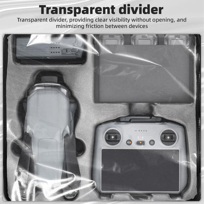 For DJI Air 3 / Air 3S / Mini 4 Pro STARTRC Dual-Drone Shoulder Storage Bag PU Handbag (Grey)