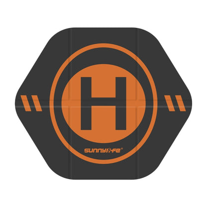 Sunnylife Drone Landing Pad 35cm Fast-Fold Double-Sided Leather Waterproof Helipad for DJI Neo / Avata 1 / 2 / Mini Series (Yellow+Orange)