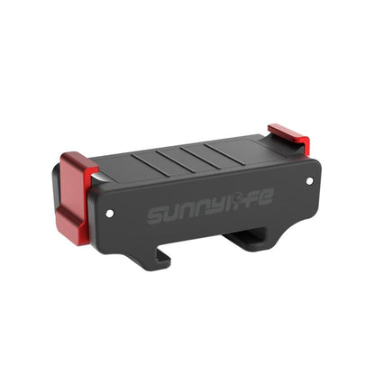 For DJI Osmo 360 / Action 5 Pro / 4 / 3 Sunnylife Magnetic Quick-Release Cold Shoe Adapter Action Camera Fill Light Microphone Adapter (Black)