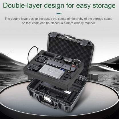 For DJI Osmo Pocket 3 STARTRC TSA Combination Lock Waterproof EVA ABS Dual-layer Suitcase Storage Box (Black)
