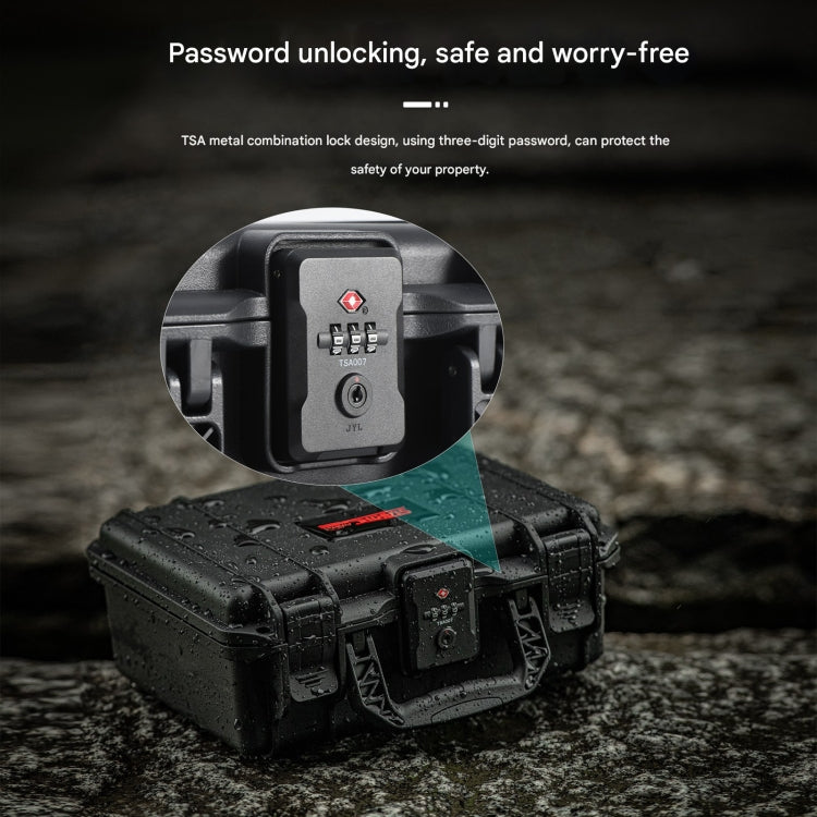 For DJI Osmo Pocket 3 STARTRC TSA Combination Lock Waterproof EVA ABS Dual-layer Suitcase Storage Box (Black)