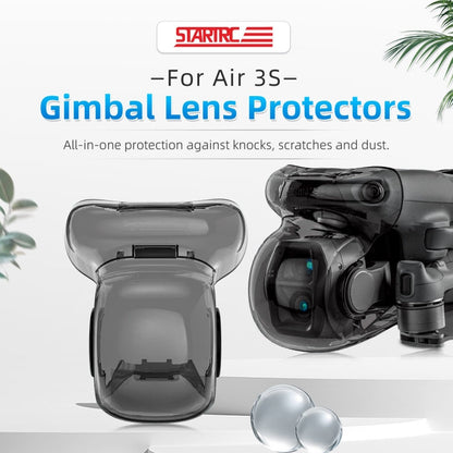 For DJI Air 3S STARTRC Lens Protective Cover Gimbal Cover (Transparent Black)