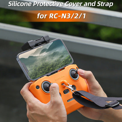 Pour DJI Neo / Mini 4 Pro / RC-N3 / RC-N2 / RC-N1 Étui de protection en silicone Sunnylife pour manette avec dragonne (gris)