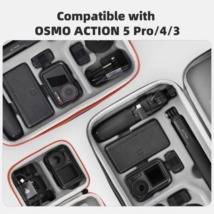 For DJI Osmo Action 5 Pro / 4 / 3 Sunnylife Portable Carrying Case Adventure Combo Bag (Black)